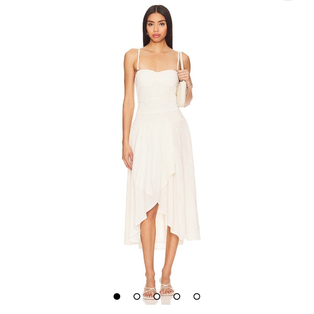 Free People Sparkling Moment Midi Dress in Ivory